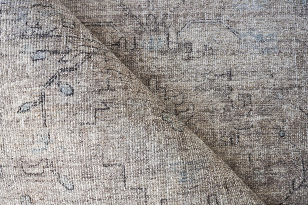 Exquisite Rugs Cambridge Hand-loomed Wool/Bamboo Silk 4964 Silver/Brown 9' x 12' Area Rug