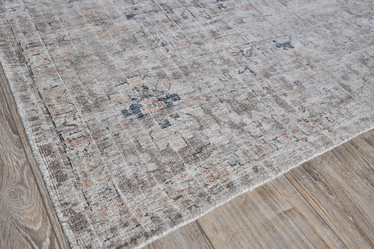 Exquisite Rugs Cambridge Hand-loomed Wool/Bamboo Silk 4965 Silver/Blue 10' x 14' Area Rug