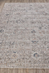 Exquisite Rugs Cambridge Hand-loomed Wool/Bamboo Silk 4965 Silver/Blue 10' x 14' Area Rug