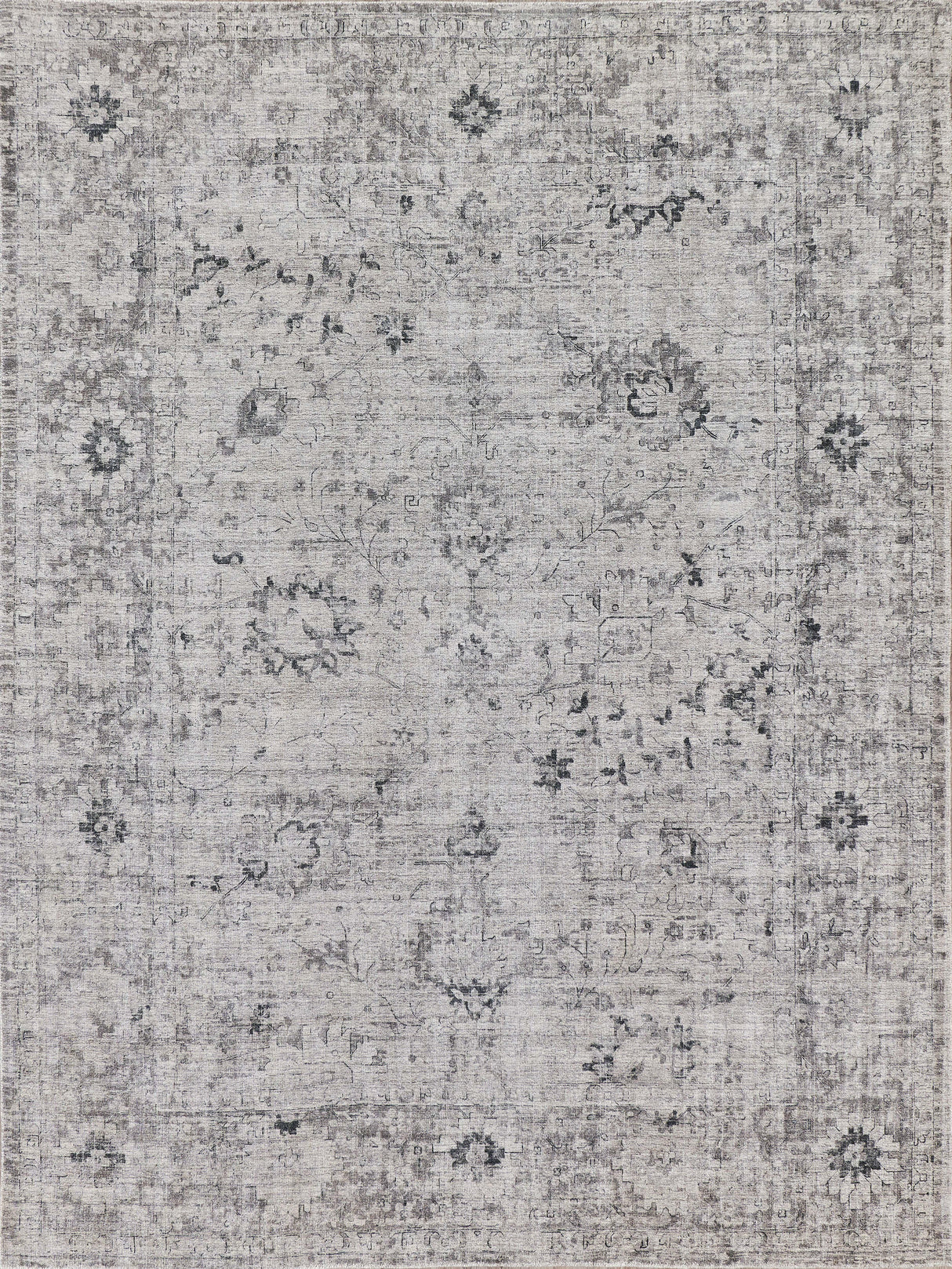 Exquisite Rugs Cambridge Hand-loomed Wool/Bamboo Silk 4966 Gray/Silver 10' x 14' Area Rug