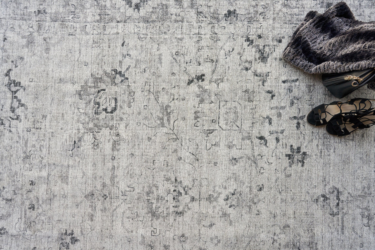 Exquisite Rugs Cambridge Hand-loomed Wool/Bamboo Silk 4966 Gray/Silver 10' x 14' Area Rug