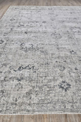 Exquisite Rugs Cambridge Hand-loomed Wool/Bamboo Silk 4966 Gray/Silver 12' x 15' Area Rug