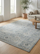 Exquisite Rugs Cambridge Hand-loomed Wool/Bamboo Silk 4967 Blue 14' x 10' Area Rug