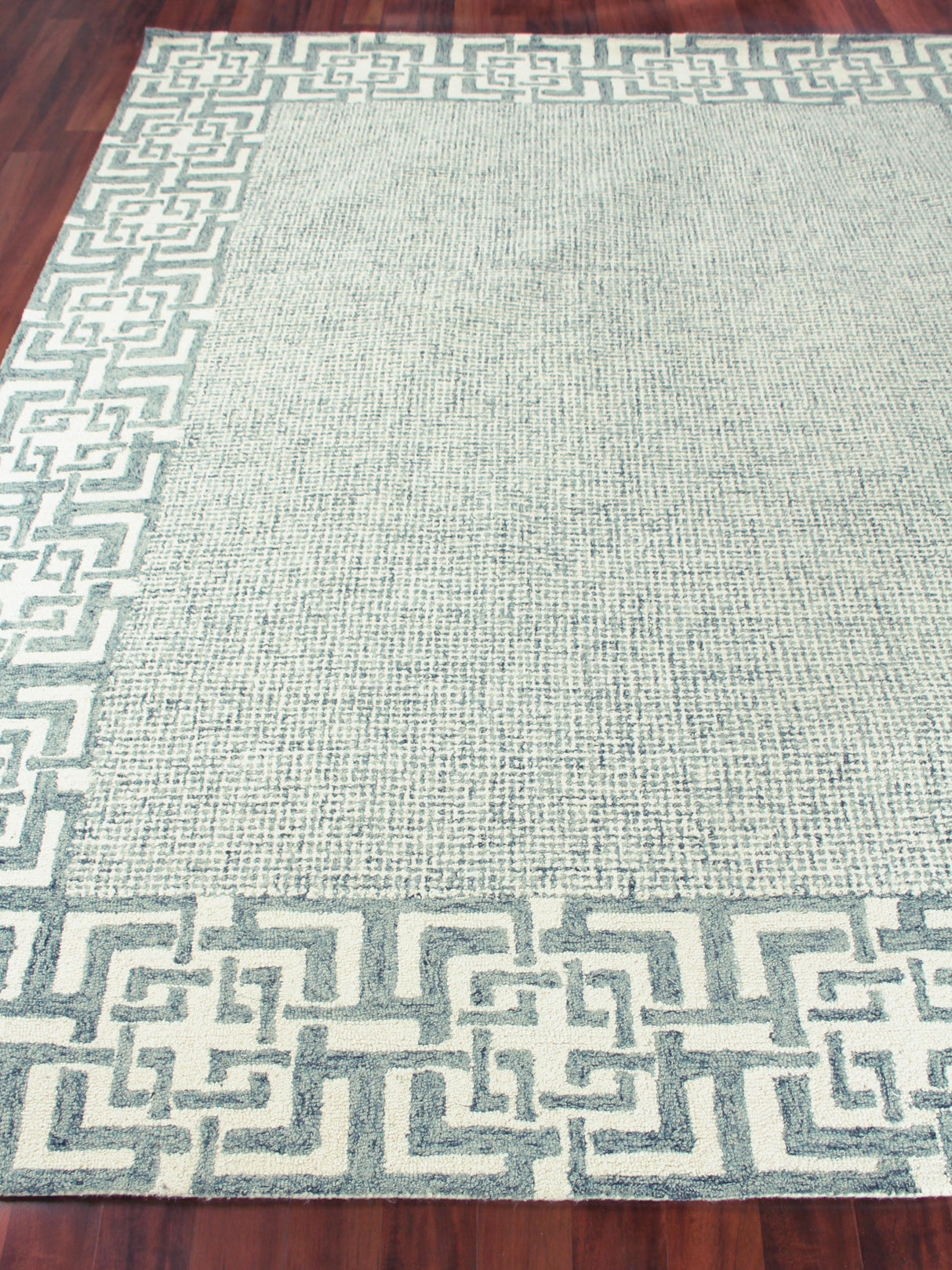 Exquisite Rugs Caprice Hand-tufted New Zealand Wool 2701 Aqua 10' x 14' Area Rug
