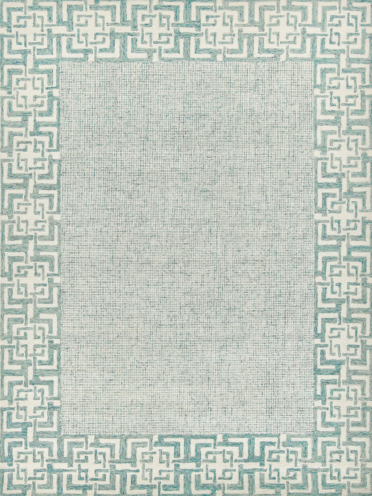 Exquisite Rugs Caprice Hand-tufted New Zealand Wool 2701 Aqua 8' x 10' Area Rug