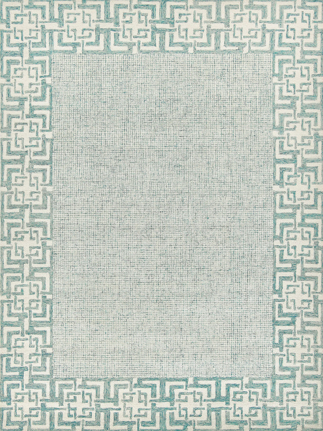 Exquisite Rugs Caprice Hand-tufted New Zealand Wool 2701 Aqua 8' x 10' Area Rug