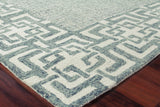 Exquisite Rugs Caprice Hand-tufted New Zealand Wool 2701 Aqua 9' x 12' Area Rug