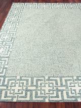 Exquisite Rugs Caprice Hand-tufted New Zealand Wool 2701 Aqua 9' x 12' Area Rug