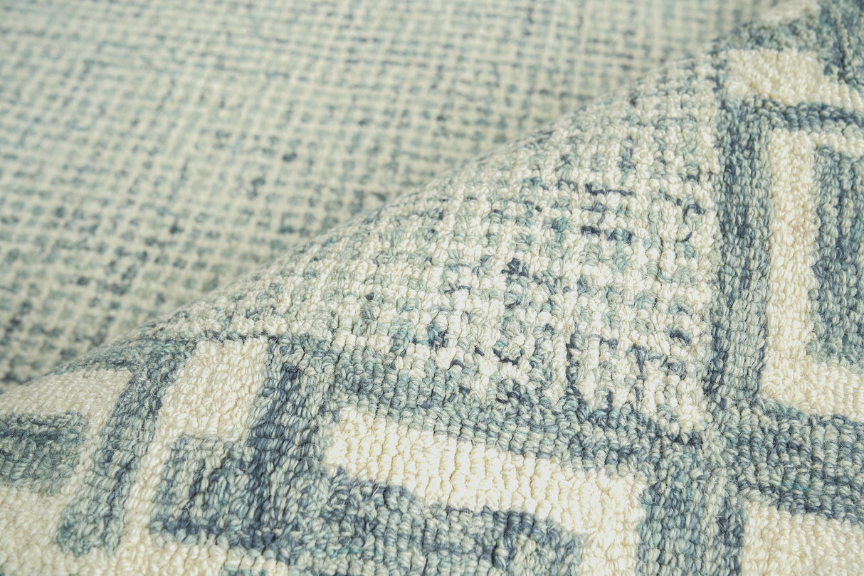 Exquisite Rugs Caprice Hand-tufted New Zealand Wool 2701 Aqua 9' x 12' Area Rug