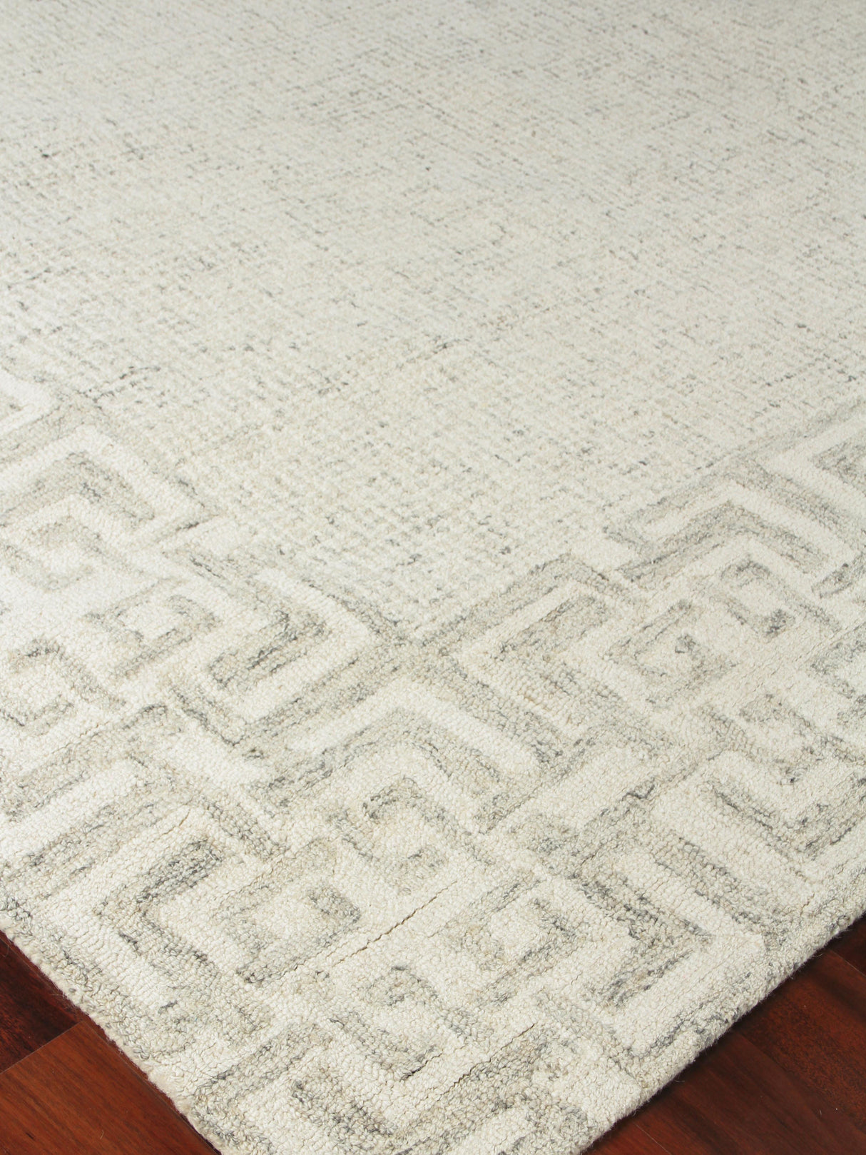 Exquisite Rugs Caprice Hand-tufted New Zealand Wool 2704 Taupe/Ivory 10' x 14' Area Rug