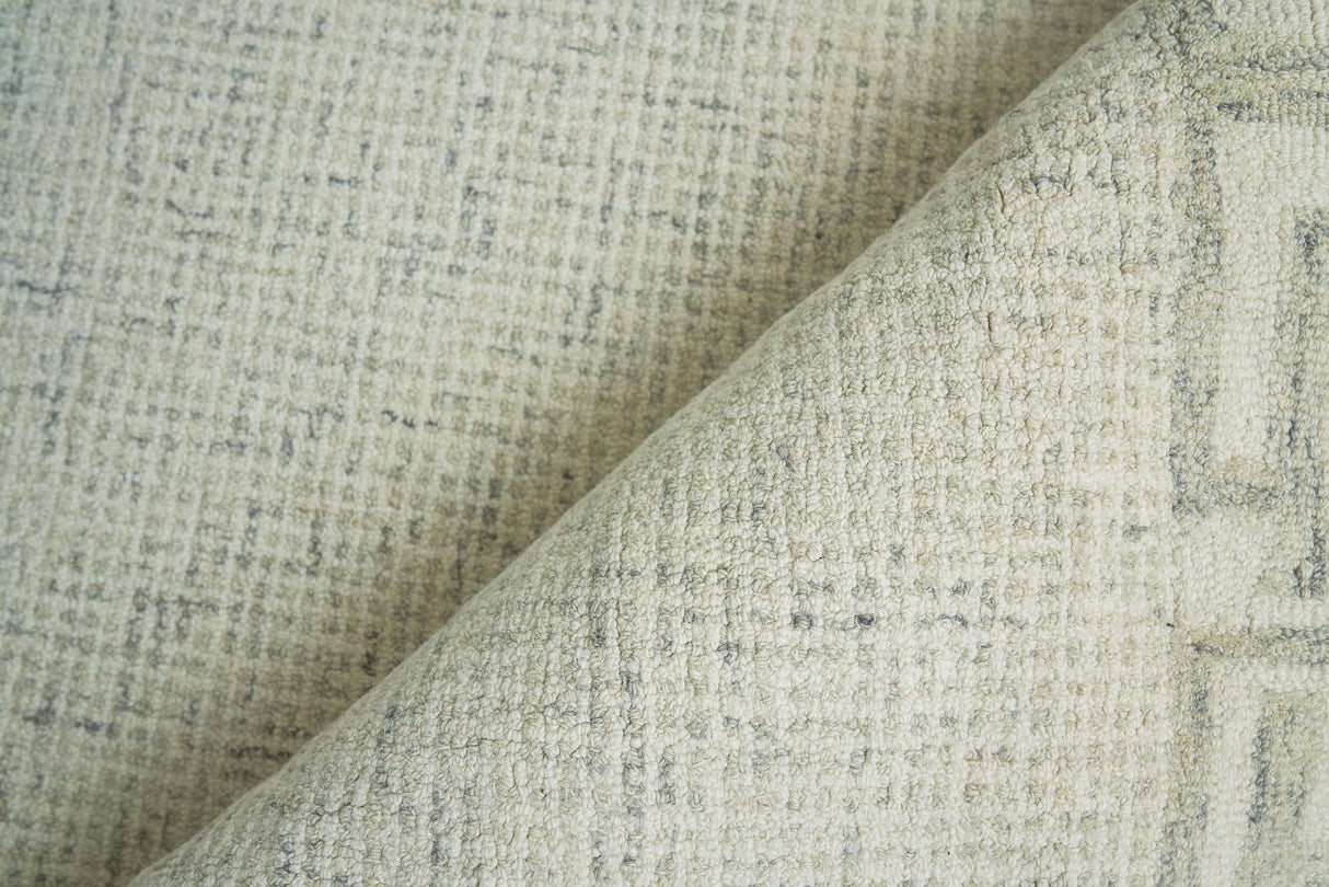 Exquisite Rugs Caprice Hand-tufted New Zealand Wool 2704 Taupe/Ivory 10' x 14' Area Rug