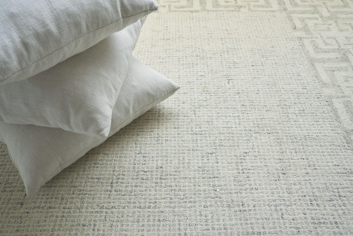 Exquisite Rugs Caprice Hand-tufted New Zealand Wool 2704 Taupe/Ivory 10' x 14' Area Rug