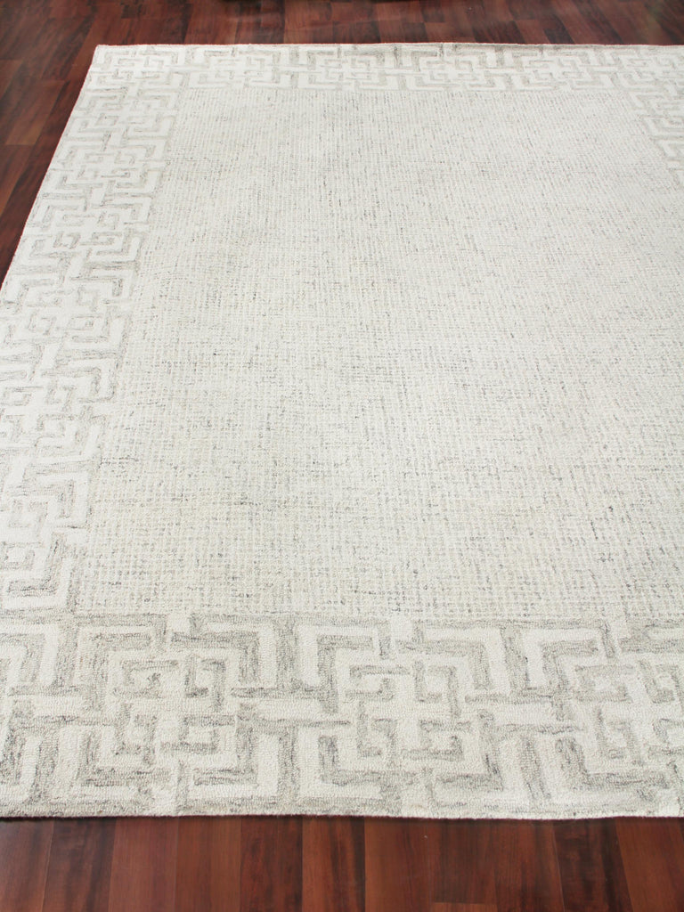 Exquisite Caprice Hand-tufted New Zealand Wool Taupe/Ivory Area Rug 8.0'X10.0' Rug