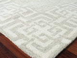 Exquisite Rugs Caprice Hand-tufted New Zealand Wool 2706 Silver/Ivory 6' x 9' Area Rug