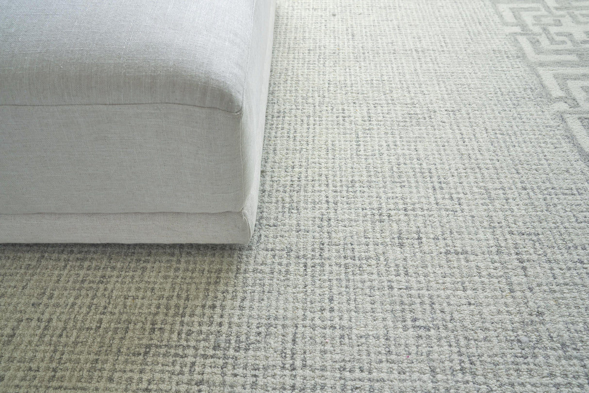 Exquisite Rugs Caprice Hand-tufted New Zealand Wool 2706 Silver/Ivory 8' x 10' Area Rug