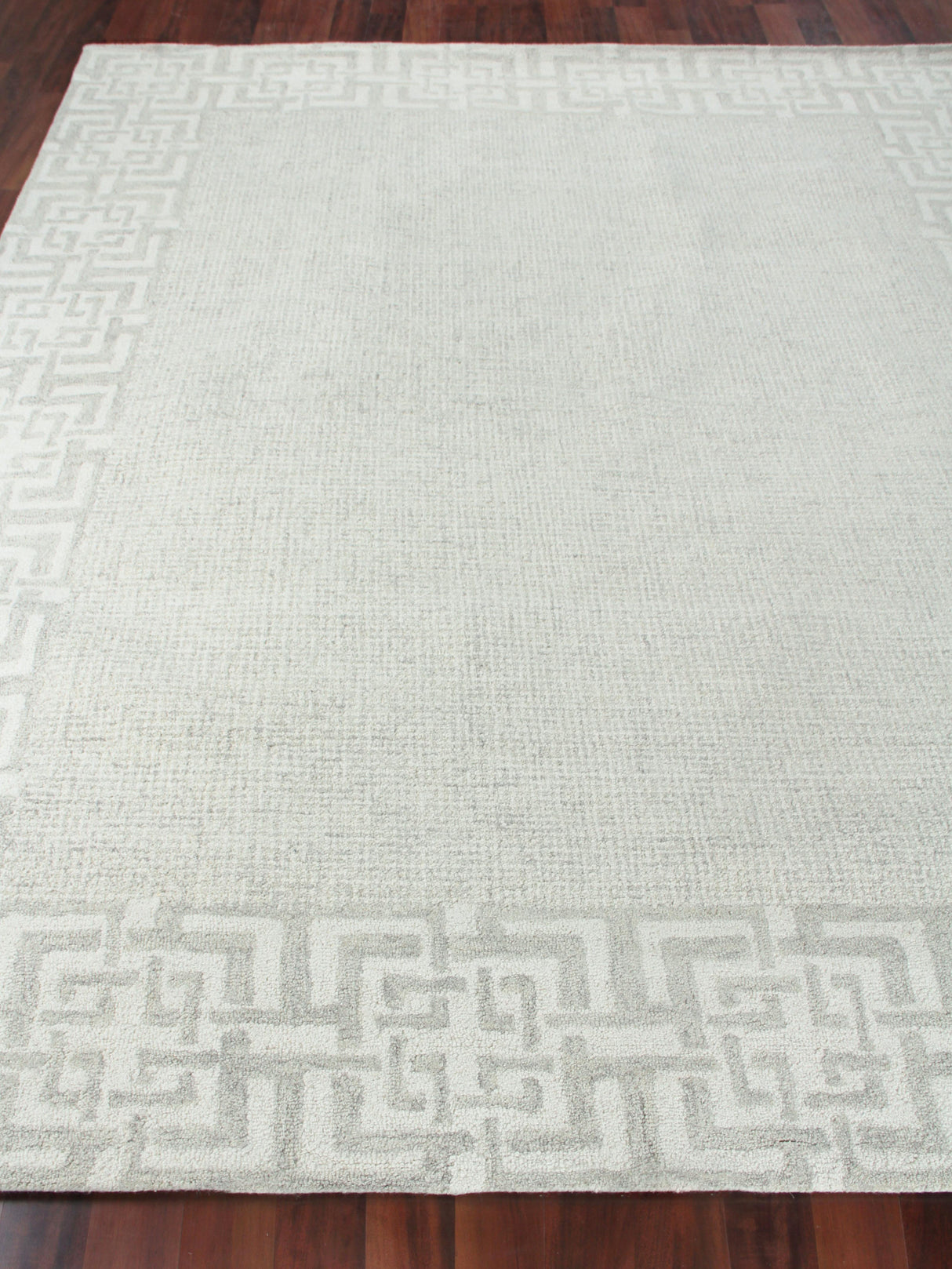 Exquisite Rugs Caprice Hand-tufted New Zealand Wool 2706 Silver/Ivory 8' x 10' Area Rug