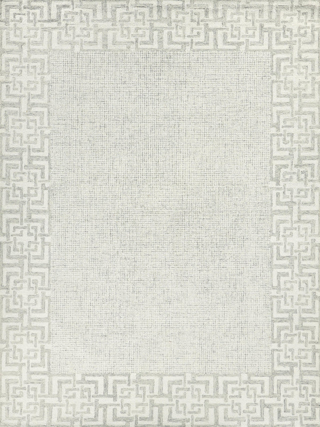 Exquisite Rugs Caprice Hand-tufted New Zealand Wool 2706 Silver/Ivory 9' x 12' Area Rug