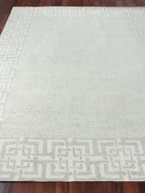 Exquisite Rugs Caprice Hand-tufted New Zealand Wool 2706 Silver/Ivory 9' x 12' Area Rug