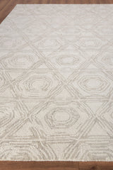 Exquisite Rugs Caprice Hand-tufted New Zealand Wool 2707 Silver/Ivory 8' x 10' Area Rug