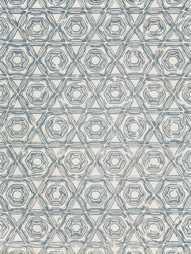 Exquisite Rugs Caprice Hand-tufted New Zealand Wool 2708 Dark Blue/Ivory 9' x 12' Area Rug