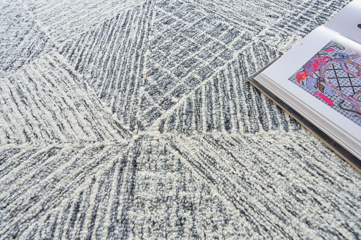 Exquisite Rugs Caprice Hand-tufted New Zealand Wool 4756 Beige/Ivory 9' x 6' Area Rug