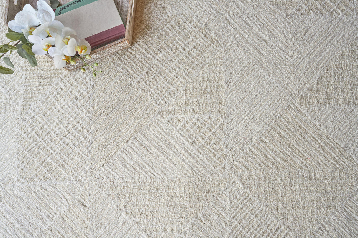 Exquisite Rugs Caprice Hand-tufted New Zealand Wool 4758 Beige/Ivory 6' x 9' Area Rug