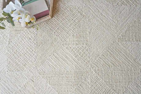 Exquisite Rugs Caprice Hand-tufted New Zealand Wool 4758 Beige/Ivory 6' x 9' Area Rug