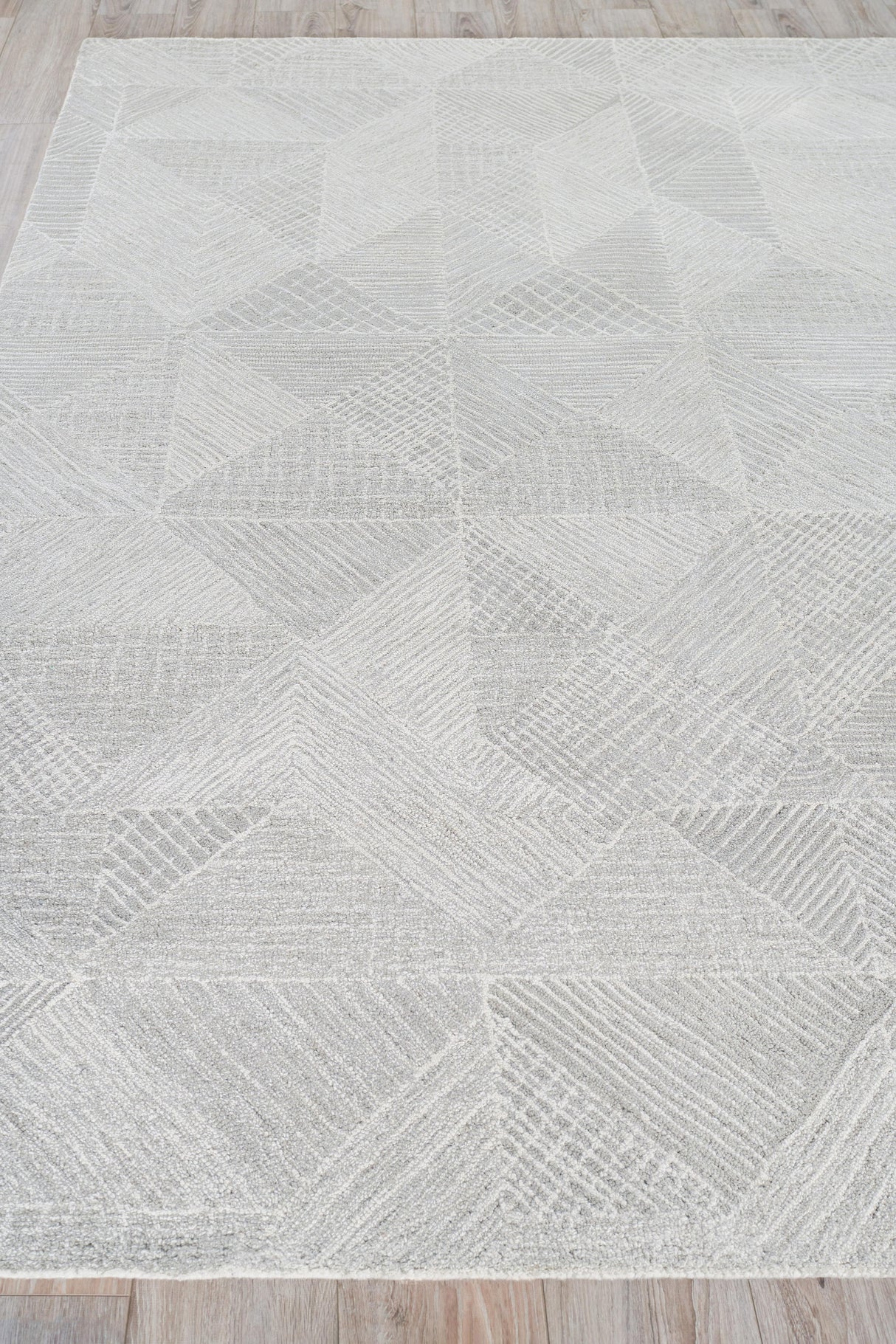 Exquisite Rugs Caprice Hand-tufted New Zealand Wool 4759 Silver/Ivory 8' x 10' Area Rug