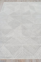 Exquisite Rugs Caprice Hand-tufted New Zealand Wool 4759 Silver/Ivory 8' x 10' Area Rug