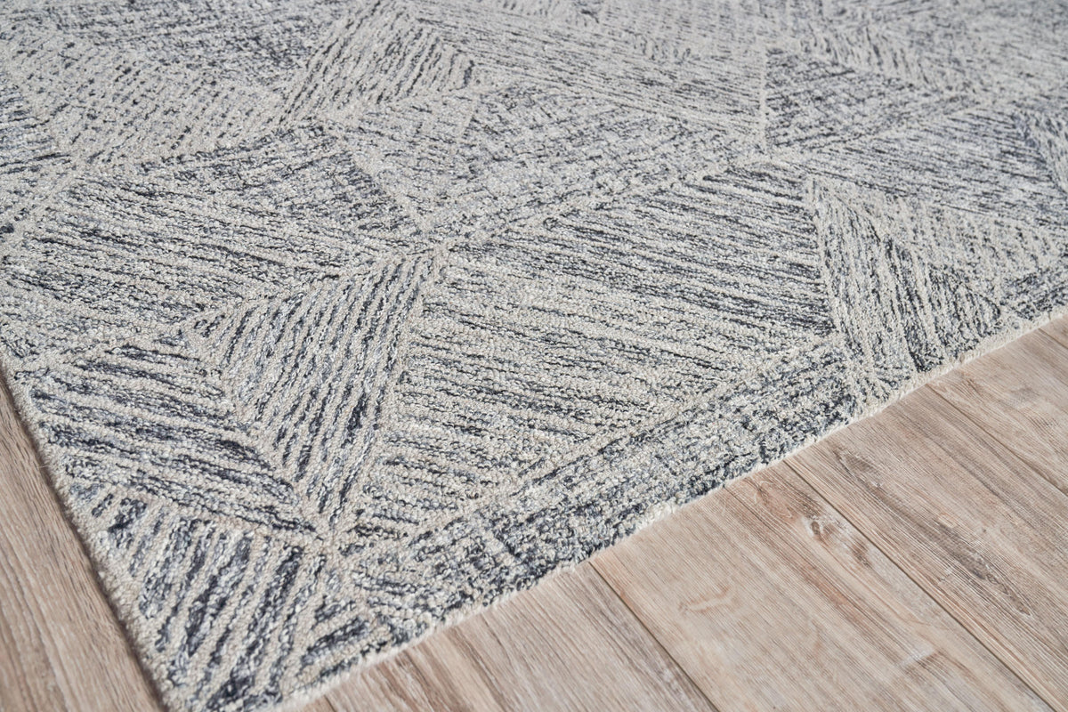 Exquisite Rugs Caprice Hand-tufted New Zealand Wool 4760 Gray 9' x 12' Area Rug