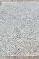 Exquisite Rugs Caprice Hand-tufted New Zealand Wool 4761 Light Blue 8' x 10' Area Rug