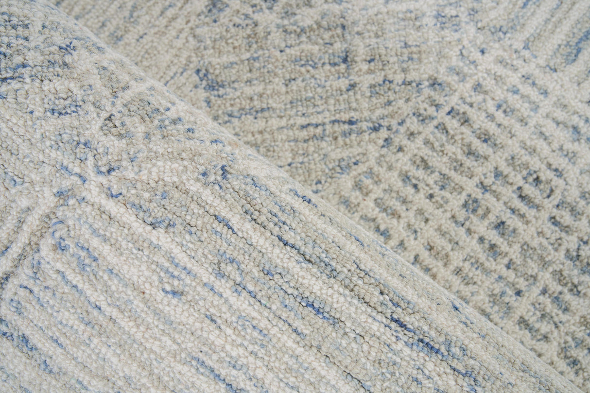 Exquisite Rugs Caprice Hand-tufted New Zealand Wool 4761 Light Blue 8' x 10' Area Rug