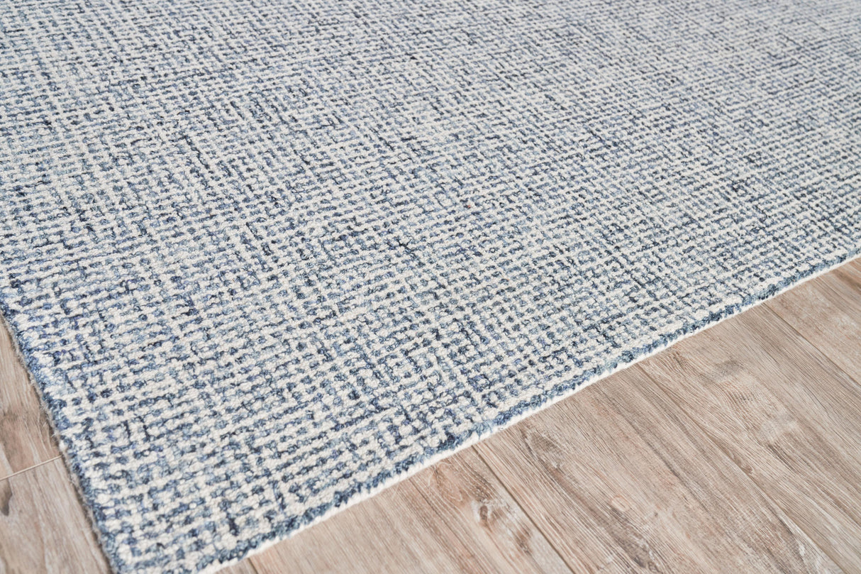 Exquisite Rugs Caprice Hand-tufted New Zealand Wool 4764 Dark Blue/Ivory 5' x 8' Area Rug