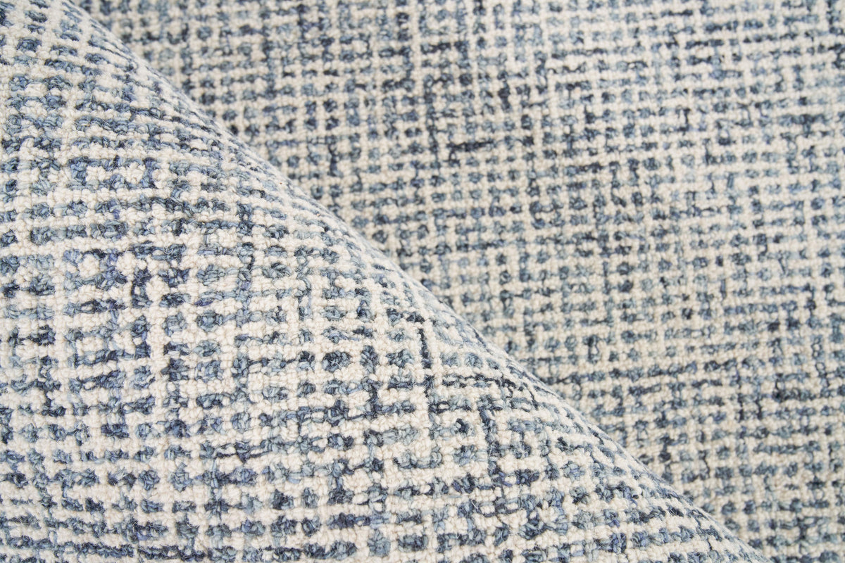 Exquisite Rugs Caprice Hand-tufted New Zealand Wool 4764 Dark Blue/Ivory 8' x 10' Area Rug