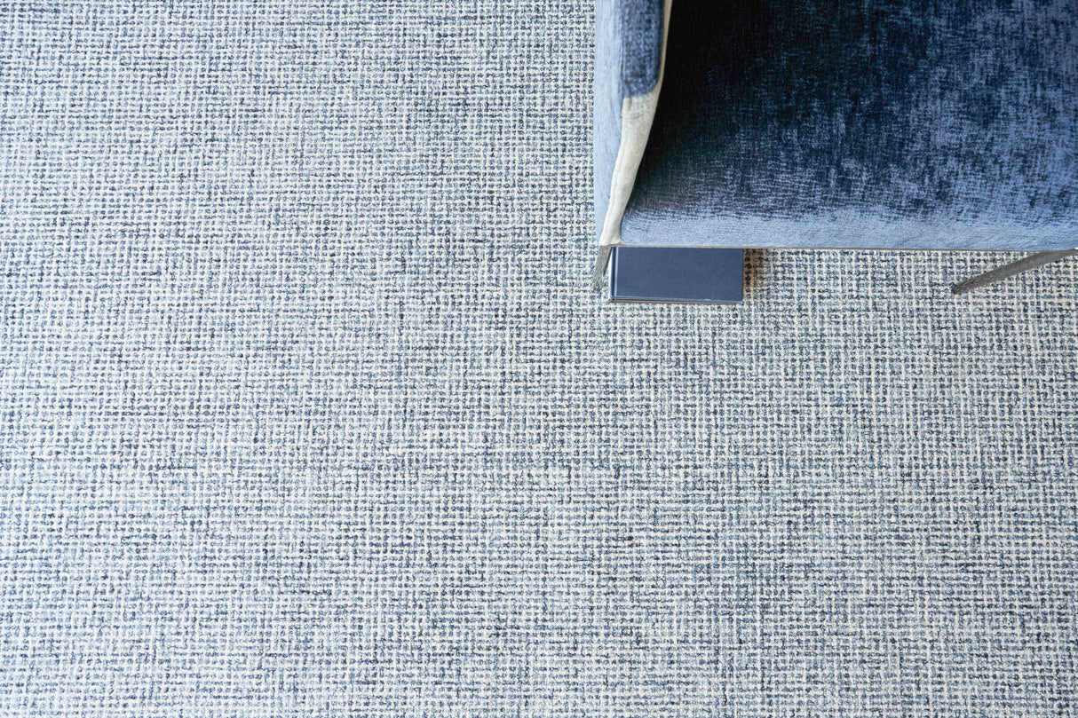 Exquisite Rugs Caprice Hand-tufted New Zealand Wool 4764 Dark Blue/Ivory 9' x 12' Area Rug