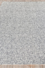 Exquisite Rugs Caprice Hand-tufted New Zealand Wool 4765 Black/Ivory 8' x 10' Area Rug