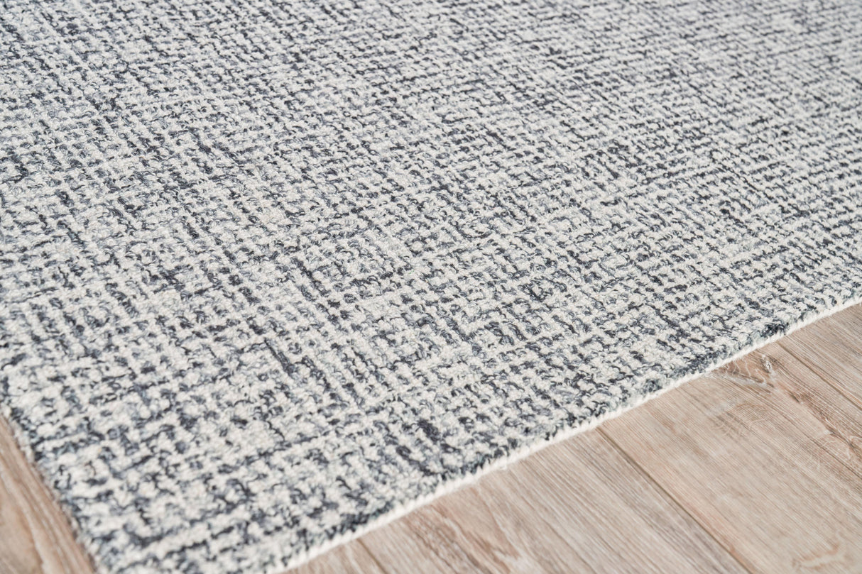 Exquisite Rugs Caprice Hand-tufted New Zealand Wool 4765 Black/Ivory 9' x 12' Area Rug