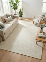 Exquisite Rugs Caprice Hand-tufted New Zealand Wool 4770 Beige/Ivory 9' x 6' Area Rug