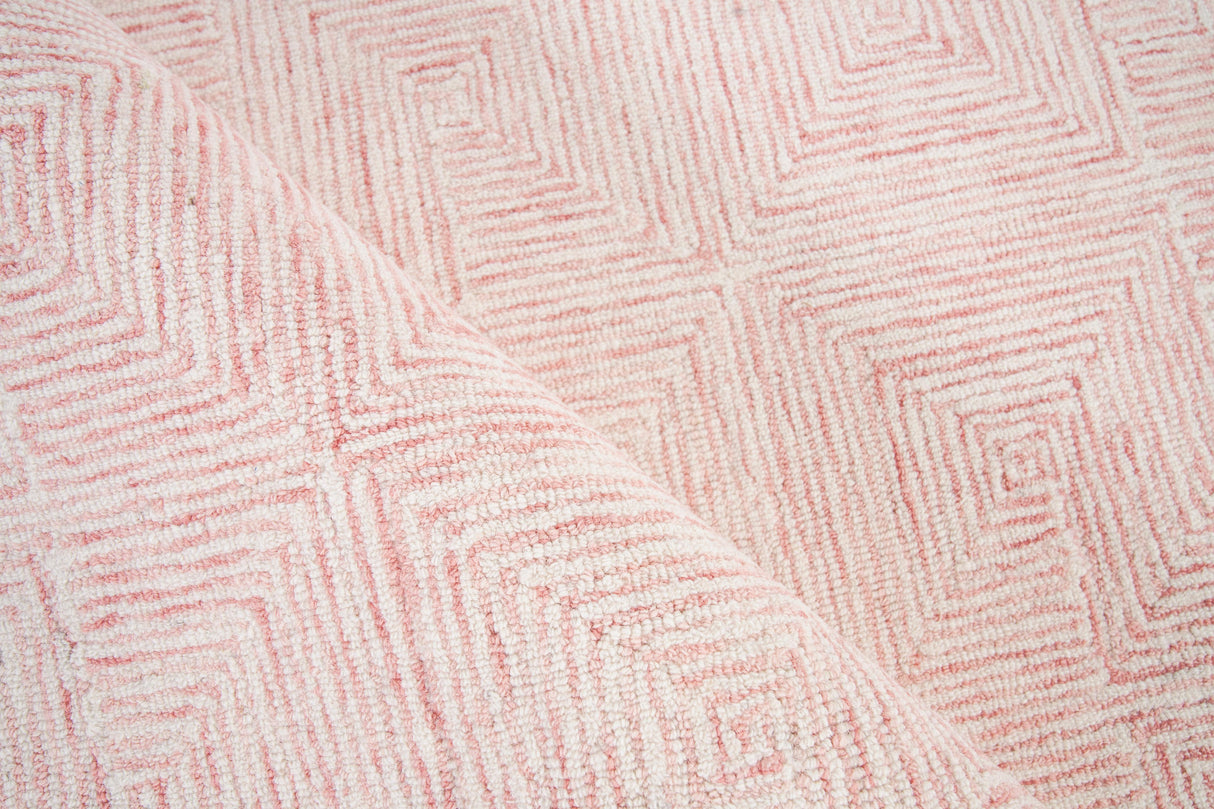 Exquisite Rugs Caprice Hand-tufted New Zealand Wool 4772 Pink/Ivory 9' x 12' Area Rug