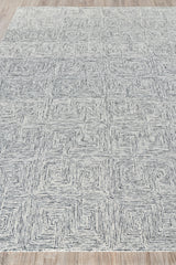 Exquisite Rugs Caprice Hand-tufted New Zealand Wool 4773 Black/Gray 6' x 9' Area Rug