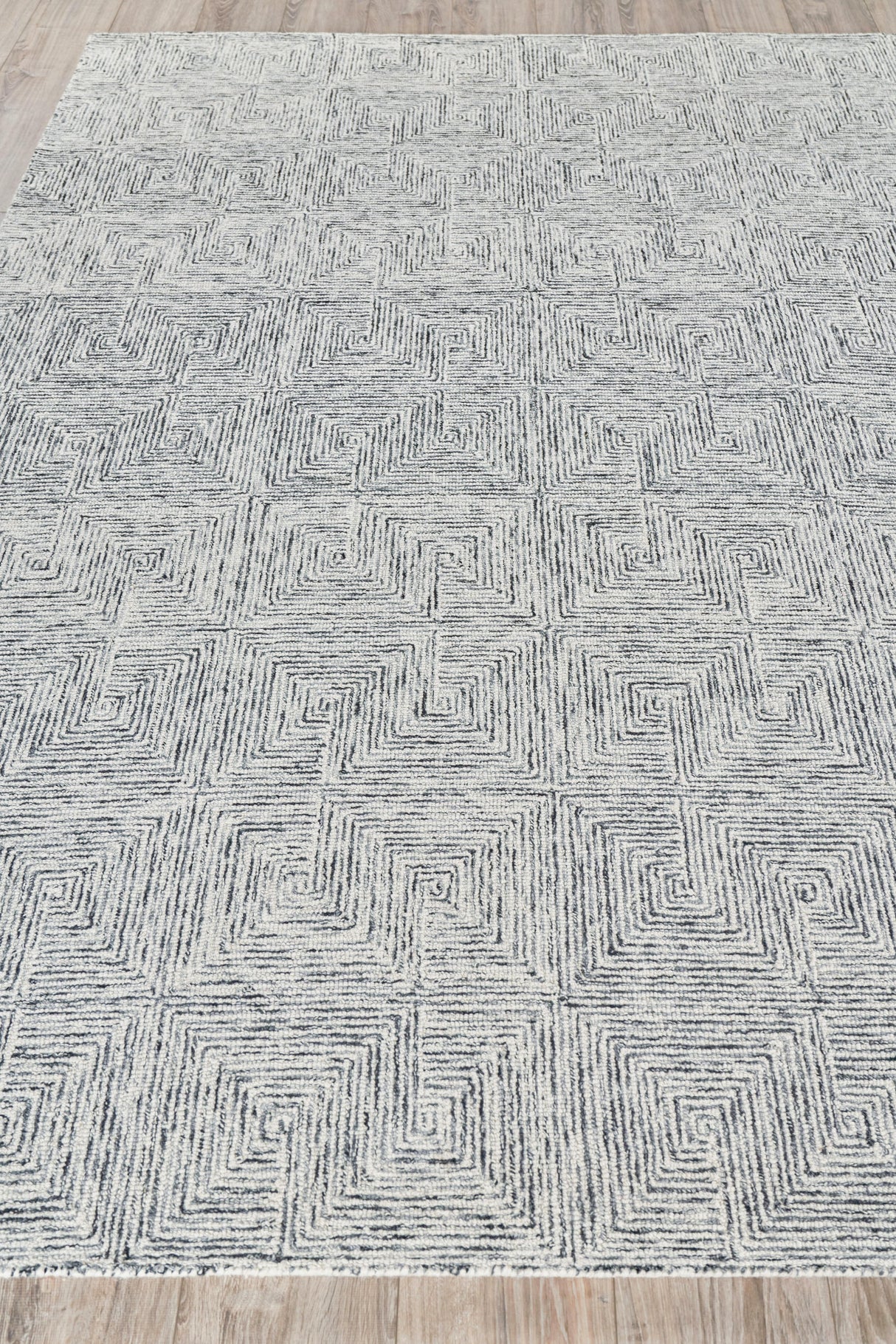 Exquisite Rugs Caprice Hand-tufted New Zealand Wool 4773 Black/Gray 9' x 12' Area Rug