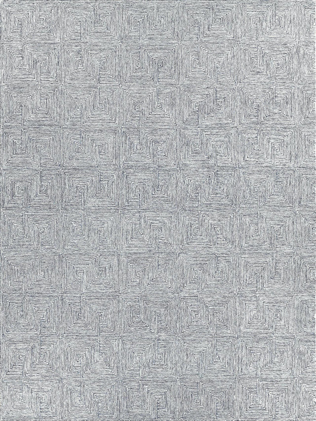 Exquisite Rugs Caprice Hand-tufted New Zealand Wool 4774 Blue/Ivory 10' x 14' Area Rug