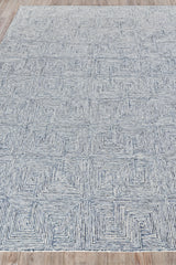 Exquisite Rugs Caprice Hand-tufted New Zealand Wool 4774 Blue/Ivory 10' x 14' Area Rug