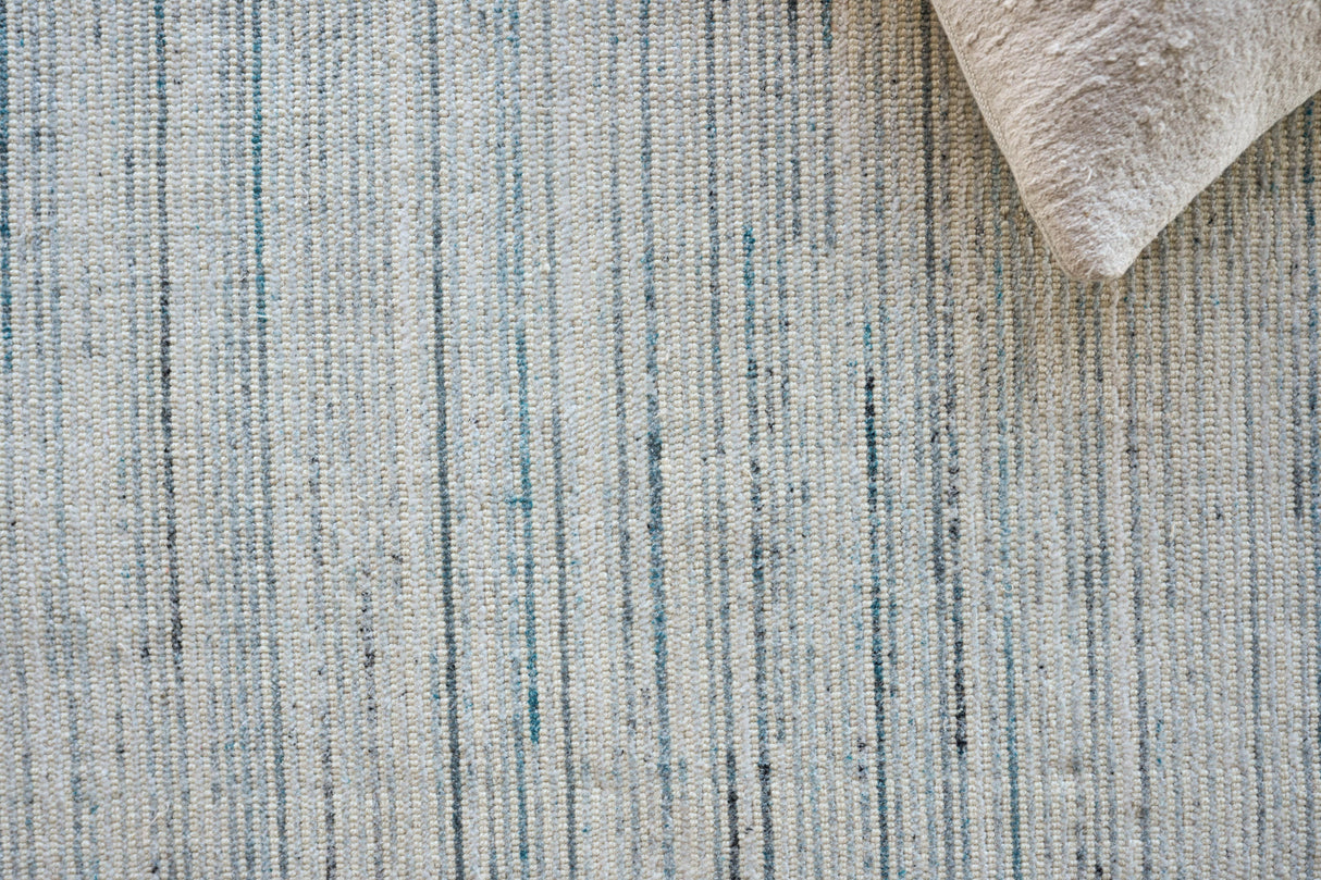 Exquisite Rugs Carmen Hand-loomed PET yarn 4486 Blue/Ivory 8' x 10' Area Rug