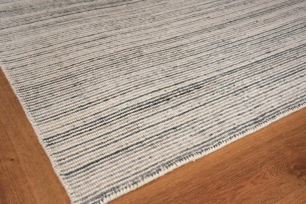 Exquisite Carmen Hand-loomed PET yarn Ivory/Blue Area Rug 12.0'X15.0' Rug