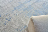 Exquisite Rugs Cassina Hand-loomed Bamboo Silk 3932 Sky Blue 10' x 14' Area Rug