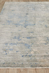 Exquisite Rugs Cassina Hand-loomed Bamboo Silk 3932 Sky Blue 10' x 14' Area Rug