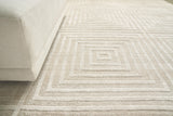 Exquisite Rugs Castelli Hand-loomed Bamboo Silk/Wool 3973 Light Beige 10' x 14' Area Rug