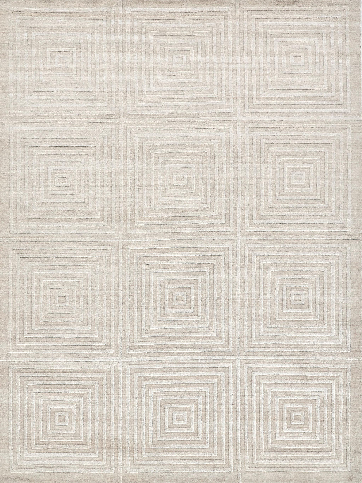 Exquisite Castelli Hand-loomed Bamboo Silk/Wool Light Beige Area Rug 10.0'X14.0' Rug