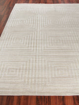 Exquisite Rugs Castelli Hand-loomed Bamboo Silk/Wool 3973 Light Beige 10' x 14' Area Rug